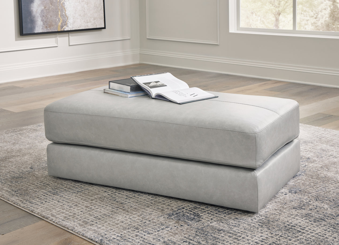 Cassel Furniture Outlet - Ashley Furniture - Amiata Living Room - Oversized Accent Ottoman / Glacier - 5740408