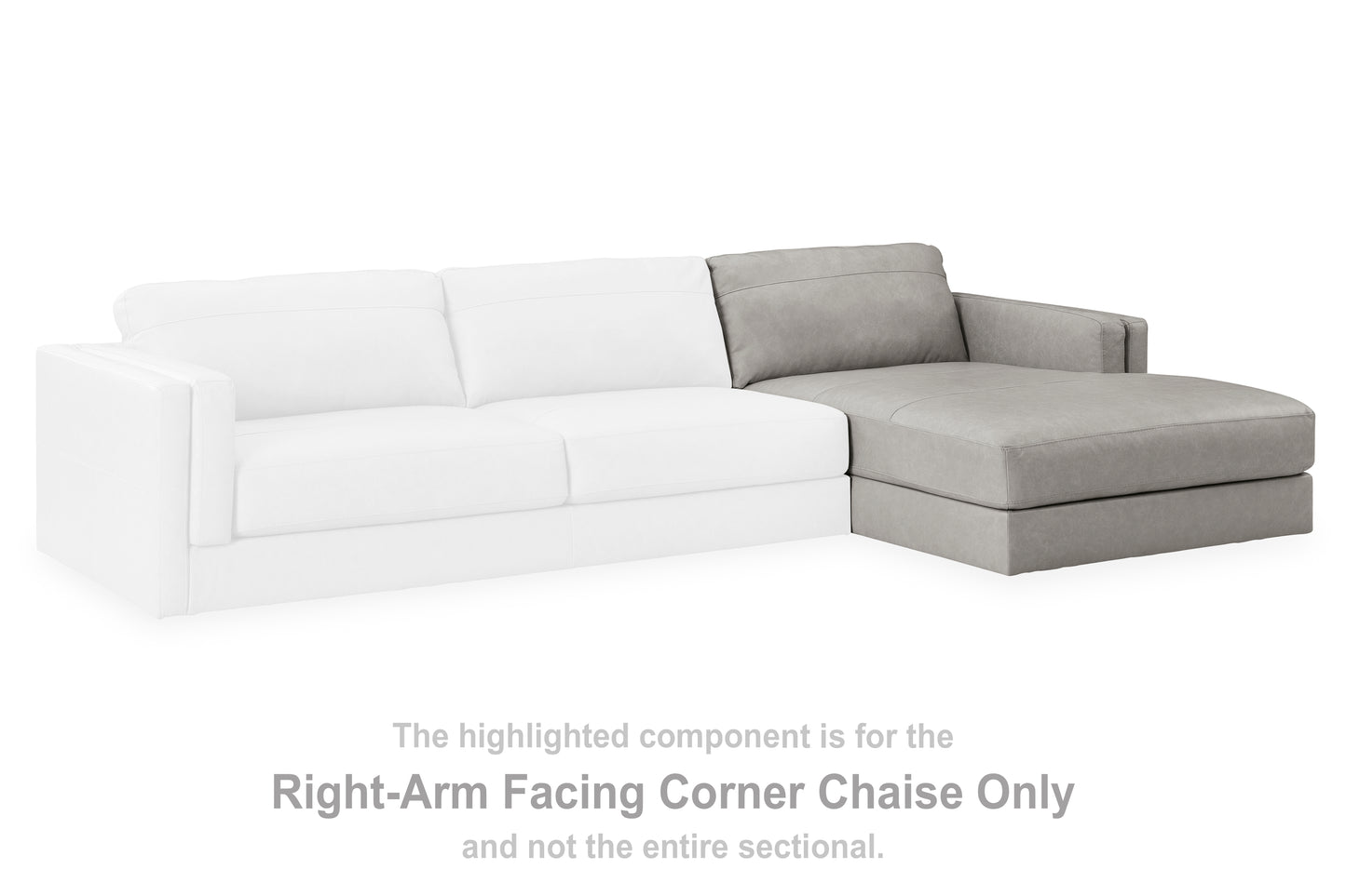 Cassel Furniture Outlet - Ashley Furniture - Amiata Sectional - RAF Corner Chaise / Glacier - 5740417