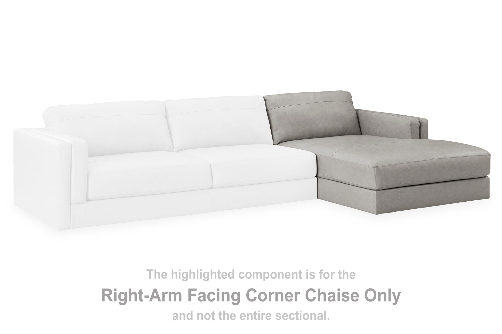 Cassel Furniture Outlet - Ashley Furniture - Amiata Sectional - RAF Corner Chaise / Glacier - 5740417