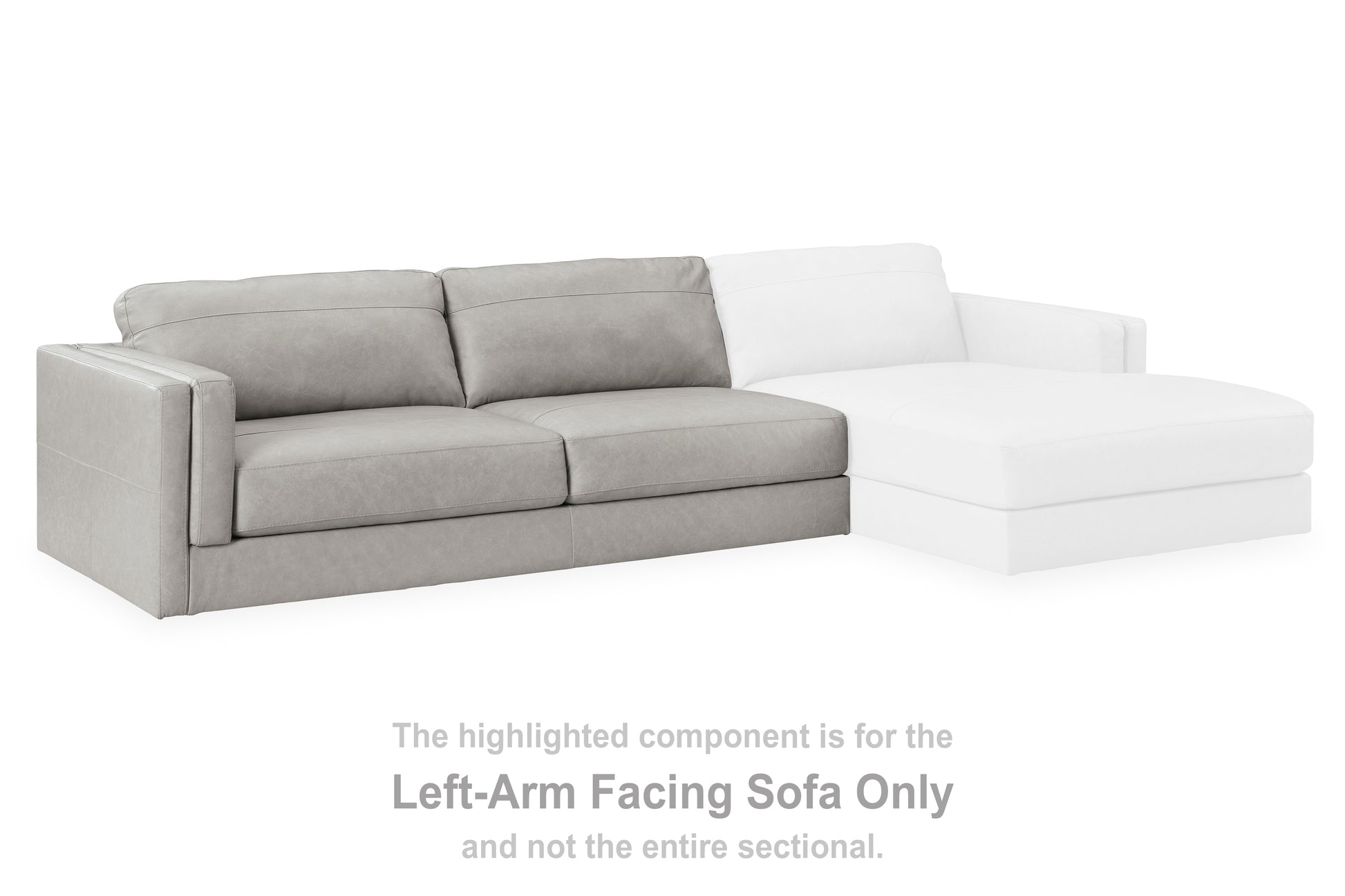 Cassel Furniture Outlet - Ashley Furniture - Amiata Sectional - LAF Sofa / Glacier - 5740466