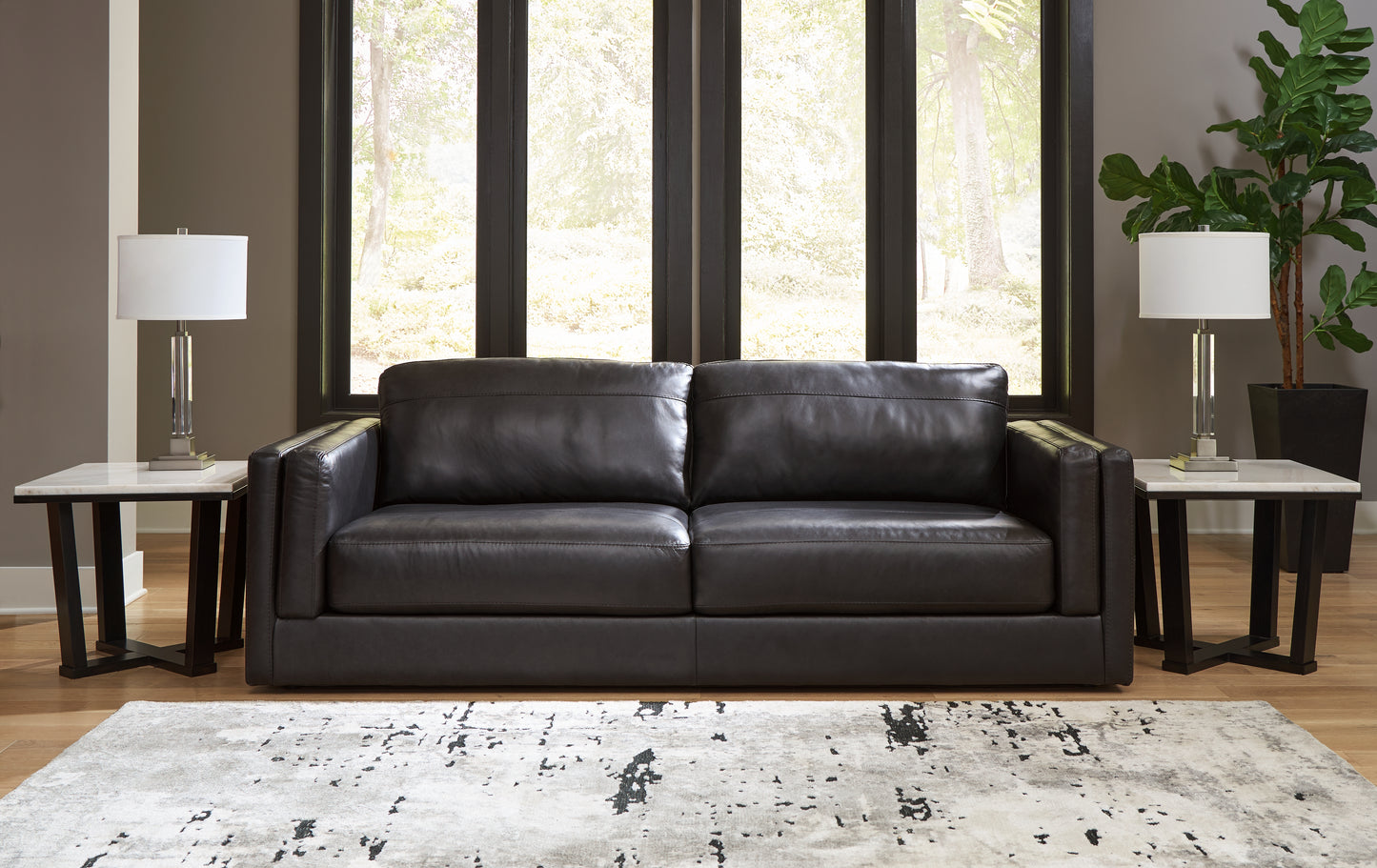 Cassel Furniture Outlet - Ashley Furniture - Amiata Living Room - Sofa / Onyx - 5740538