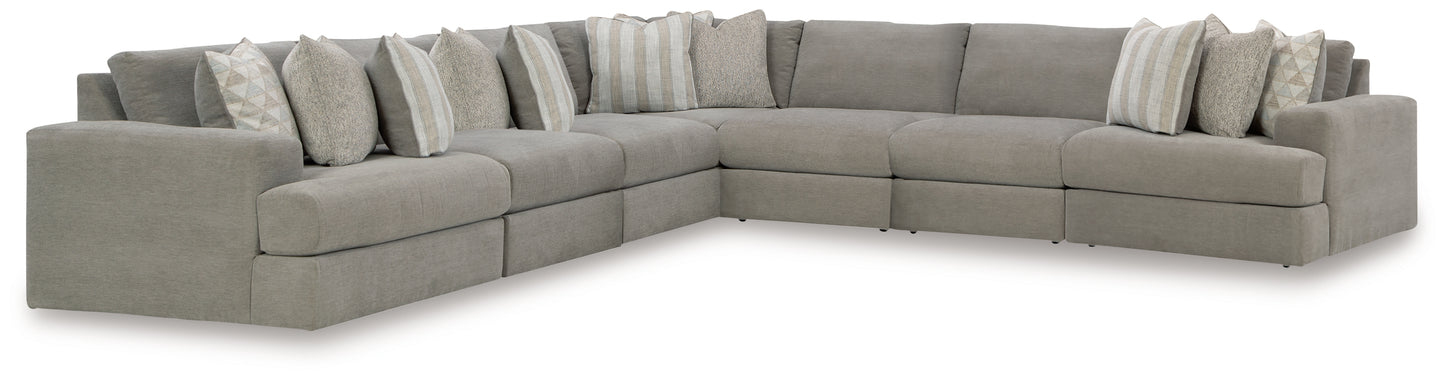 Cassel Furniture Outlet - Ashley Furniture - Avaliyah Sectional - RAF 7-Piece Sectional / Ash - 58103S8