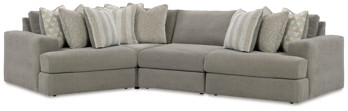 Cassel Furniture Outlet - Ashley Furniture - Avaliyah Sectional - RAF 4-Piece Sectional / Ash - 58103S5
