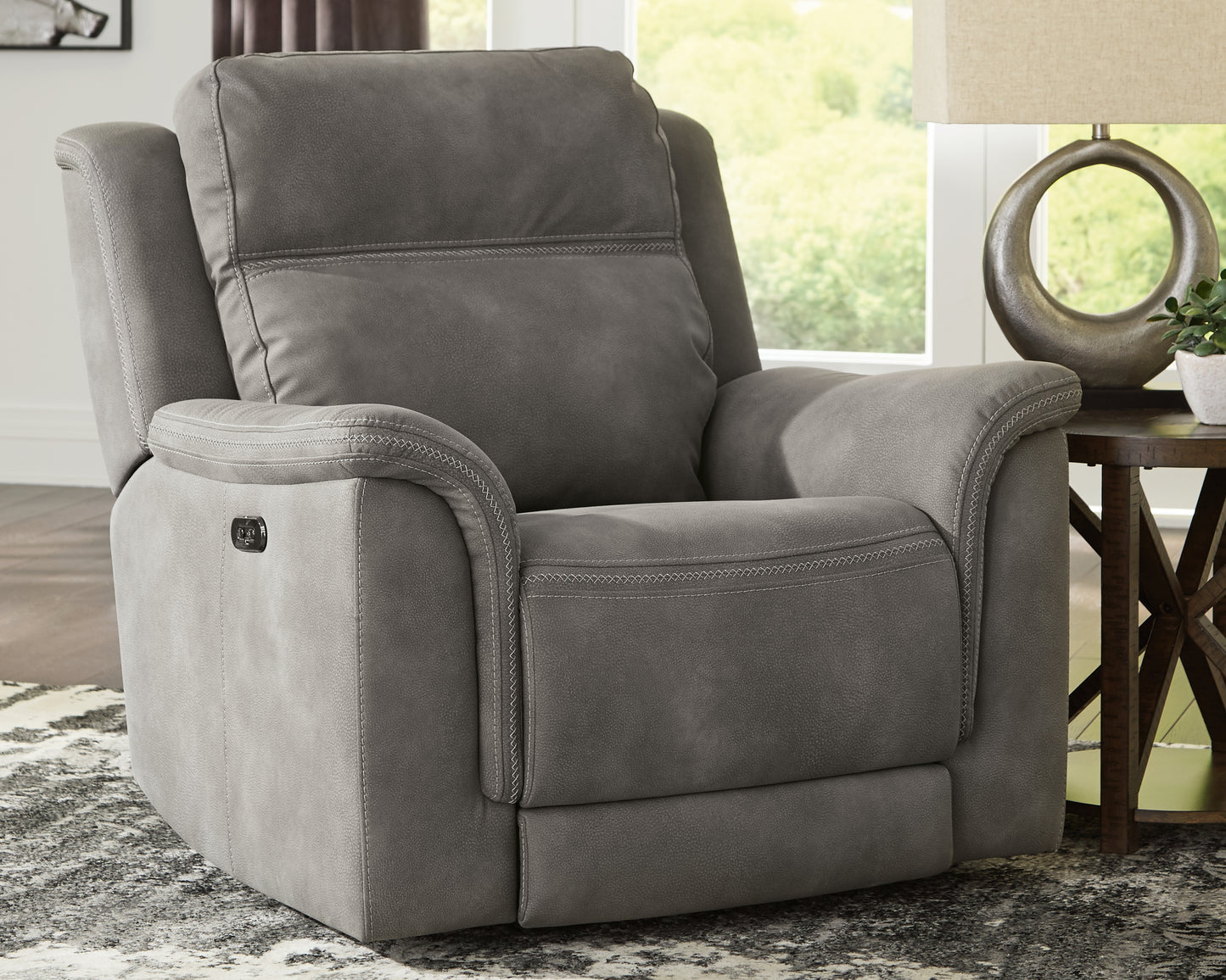 Cassel Furniture Outlet - Ashley Furniture - Next-Gen DuraPella Living Room - PWR Recliner/ADJ Headrest / Slate - 5930113