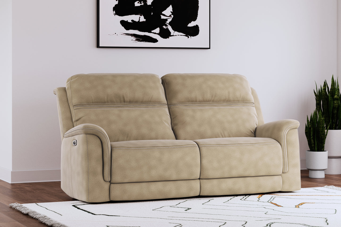 Cassel Furniture Outlet - Ashley Furniture - Next-Gen DuraPella Living Room - 2 Seat PWR REC Sofa ADJ HDREST / Sand - 5930247