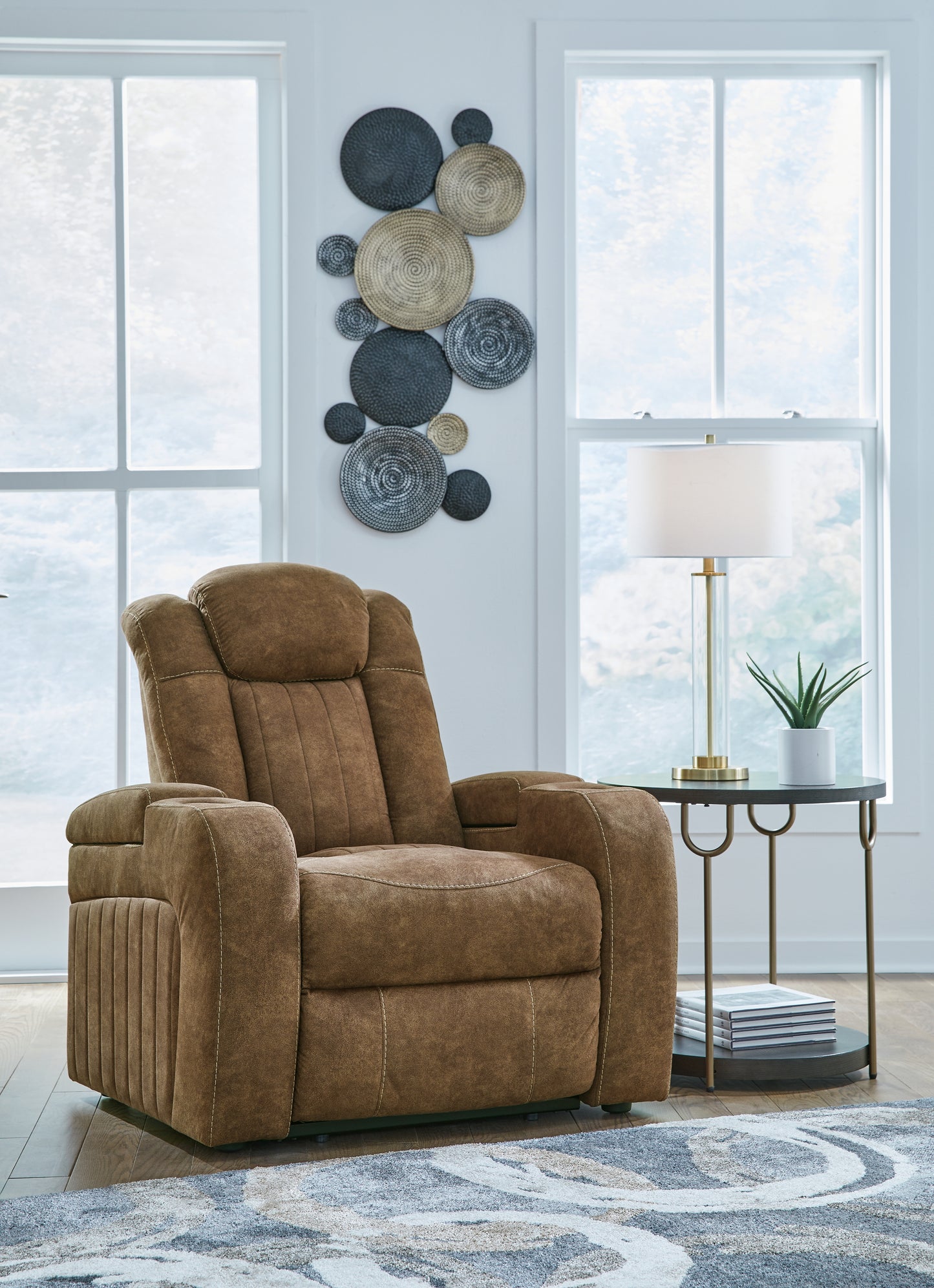 Cassel Furniture Outlet - Ashley Furniture - Wolfridge Living Room - PWR Recliner/ADJ Headrest / Brindle - 6070313