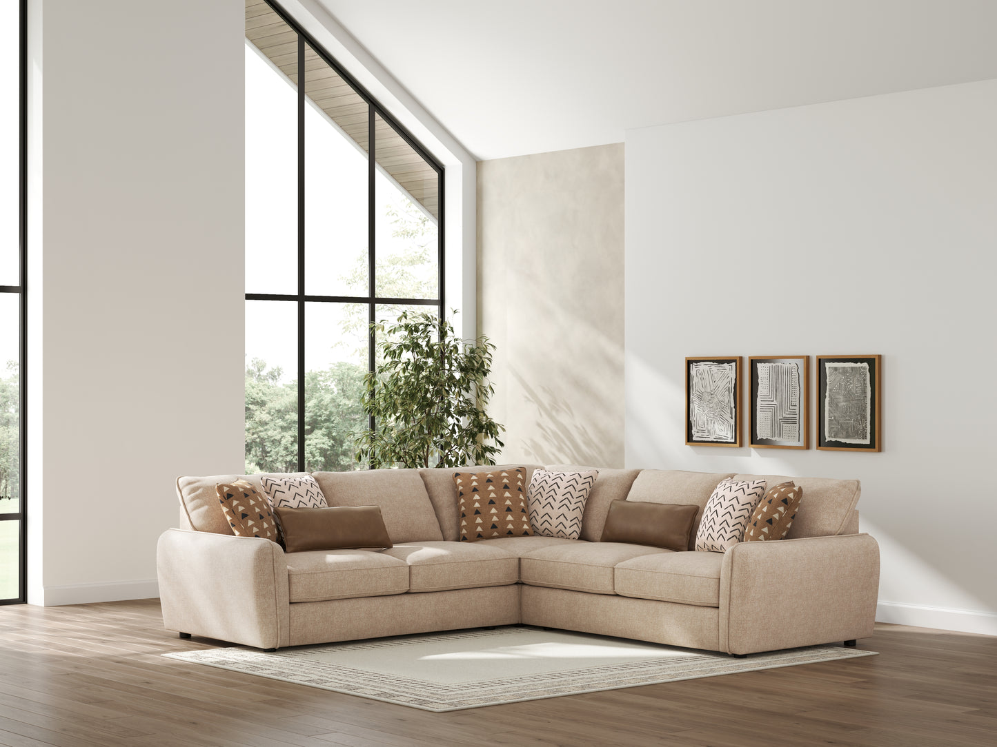 Cassel Furniture Outlet - Ashley Furniture - Seyler Sectional - LAF 3-Piece Sectional / Sand - 61405S1