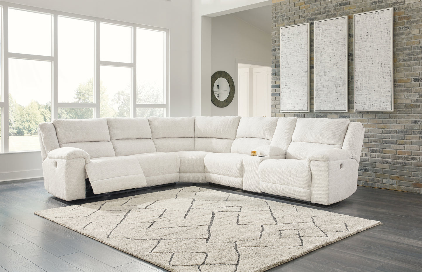 Cassel Furniture Outlet - Ashley Furniture - Keensburg Sectional - 3-Piece Power Reclining Sectional / Linen - 61807S2