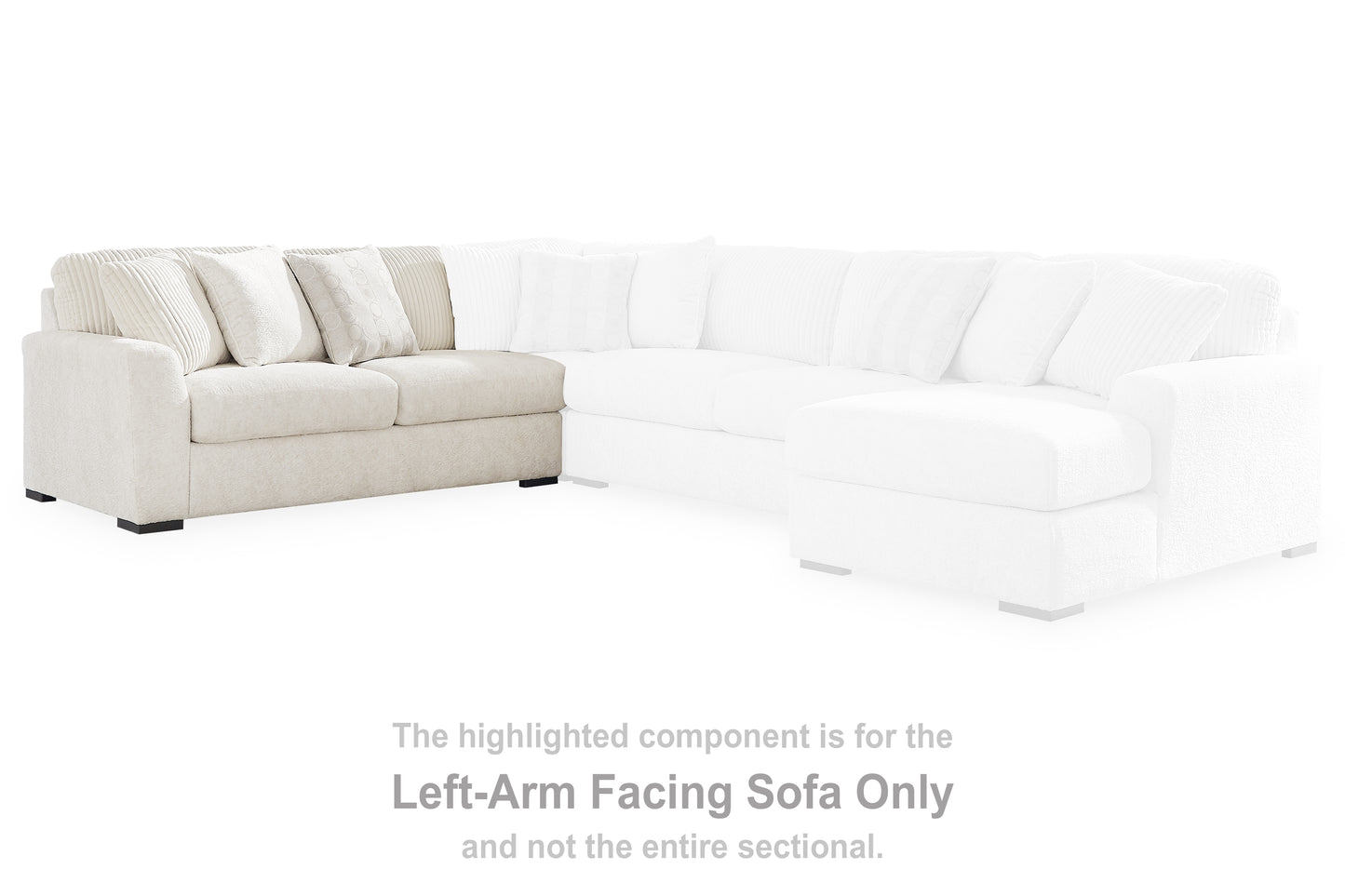 Cassel Furniture Outlet - Ashley Furniture - Chessington Sectional - LAF Sofa / Ivory - 6190466