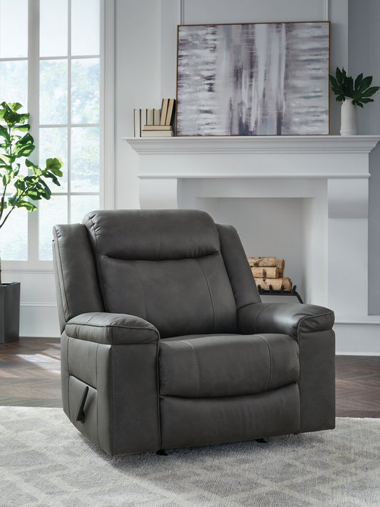 Cassel Furniture Outlet - Ashley Furniture - Status Check Living Room - Rocker Recliner / Shadow - PC6530725