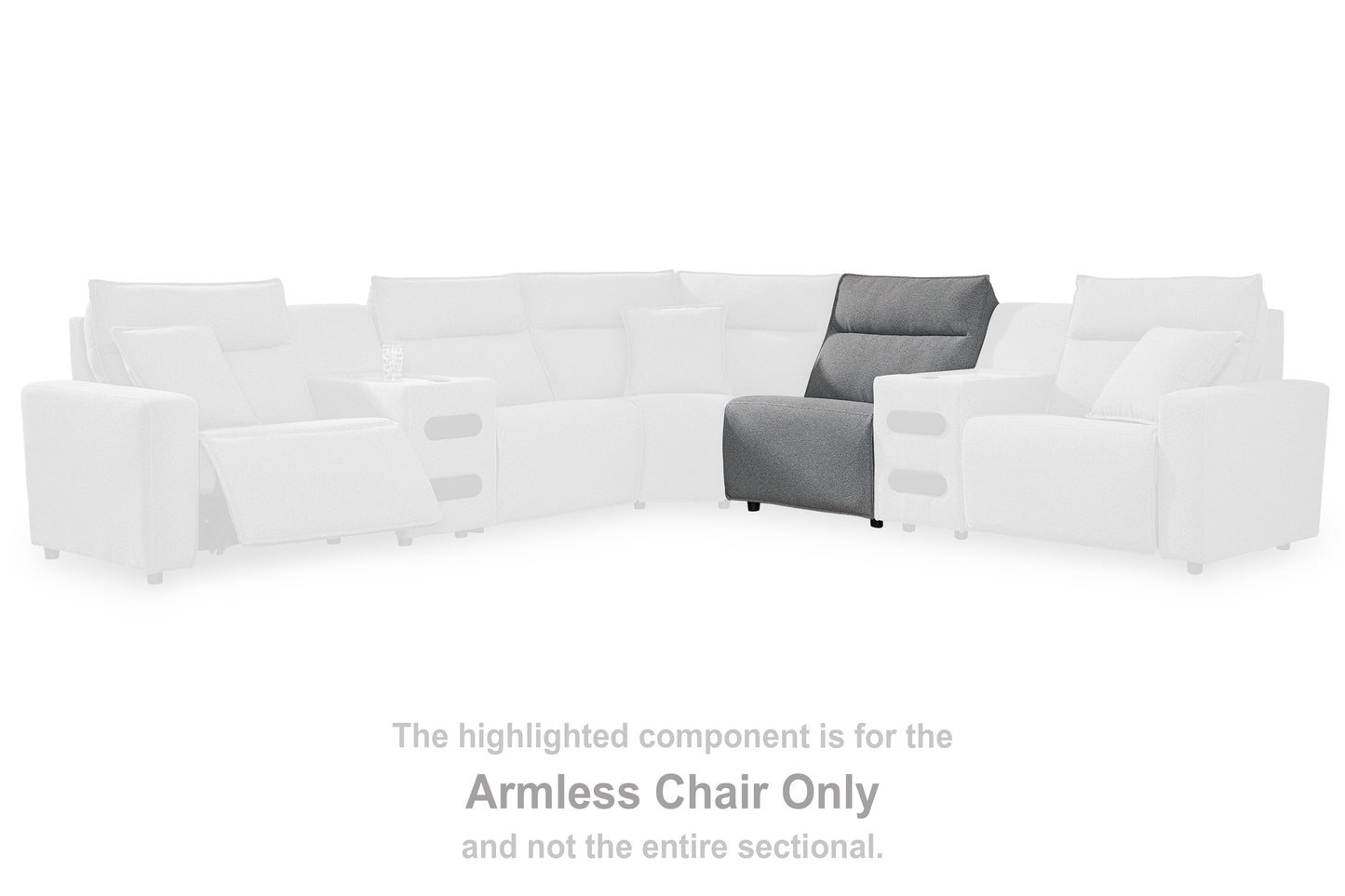 Cassel Furniture Outlet - Ashley Furniture - ModMax II Sectional - Armless Chair / Salt and Pepper - 6590646