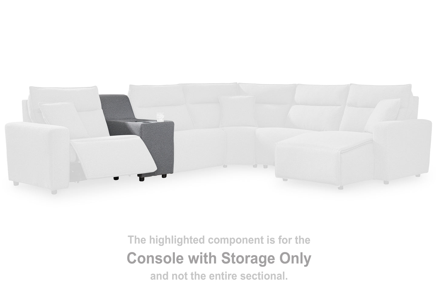 Cassel Furniture Outlet - Ashley Furniture - ModMax II Sectional - Console / Salt and Pepper - 6590657