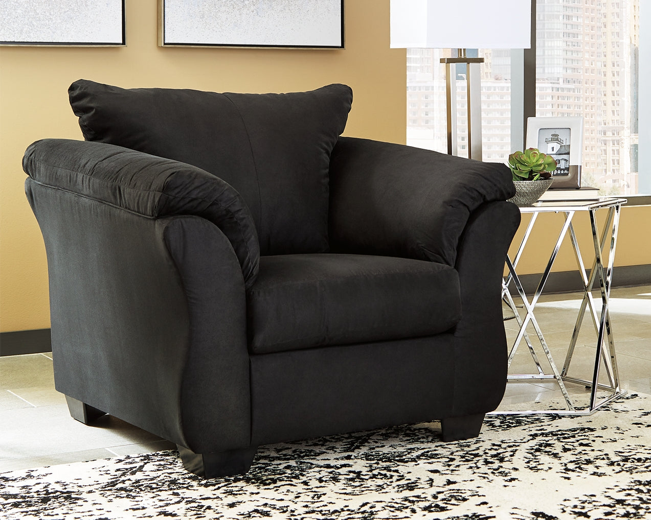 Cassel Furniture Outlet - Ashley Furniture - Darcy Living Room - Chair / Black - 7500820