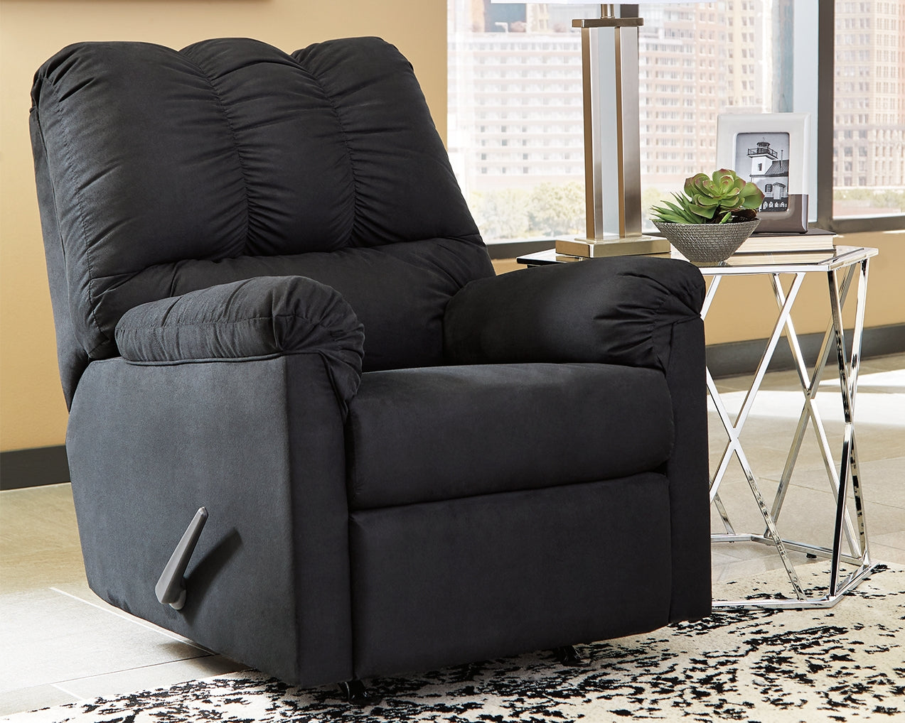 Cassel Furniture Outlet - Ashley Furniture - Darcy Living Room - Rocker Recliner / Black - 7500825