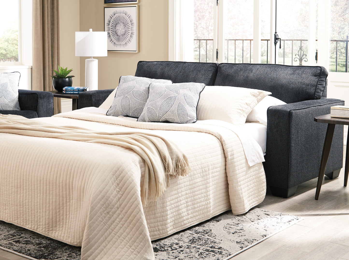 Cassel Furniture Outlet - Ashley Furniture - Altari Living Room - Sofa / Alloy - 8721438