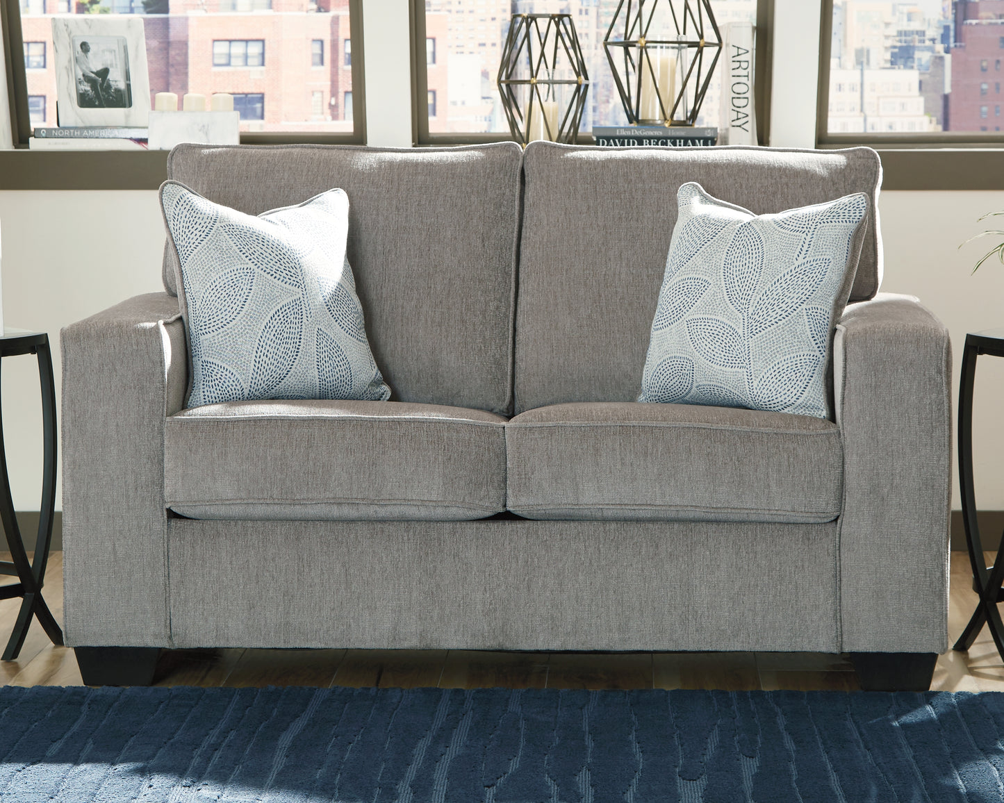 Cassel Furniture Outlet - Ashley Furniture - Altari Living Room - Loveseat / Alloy - 8721435