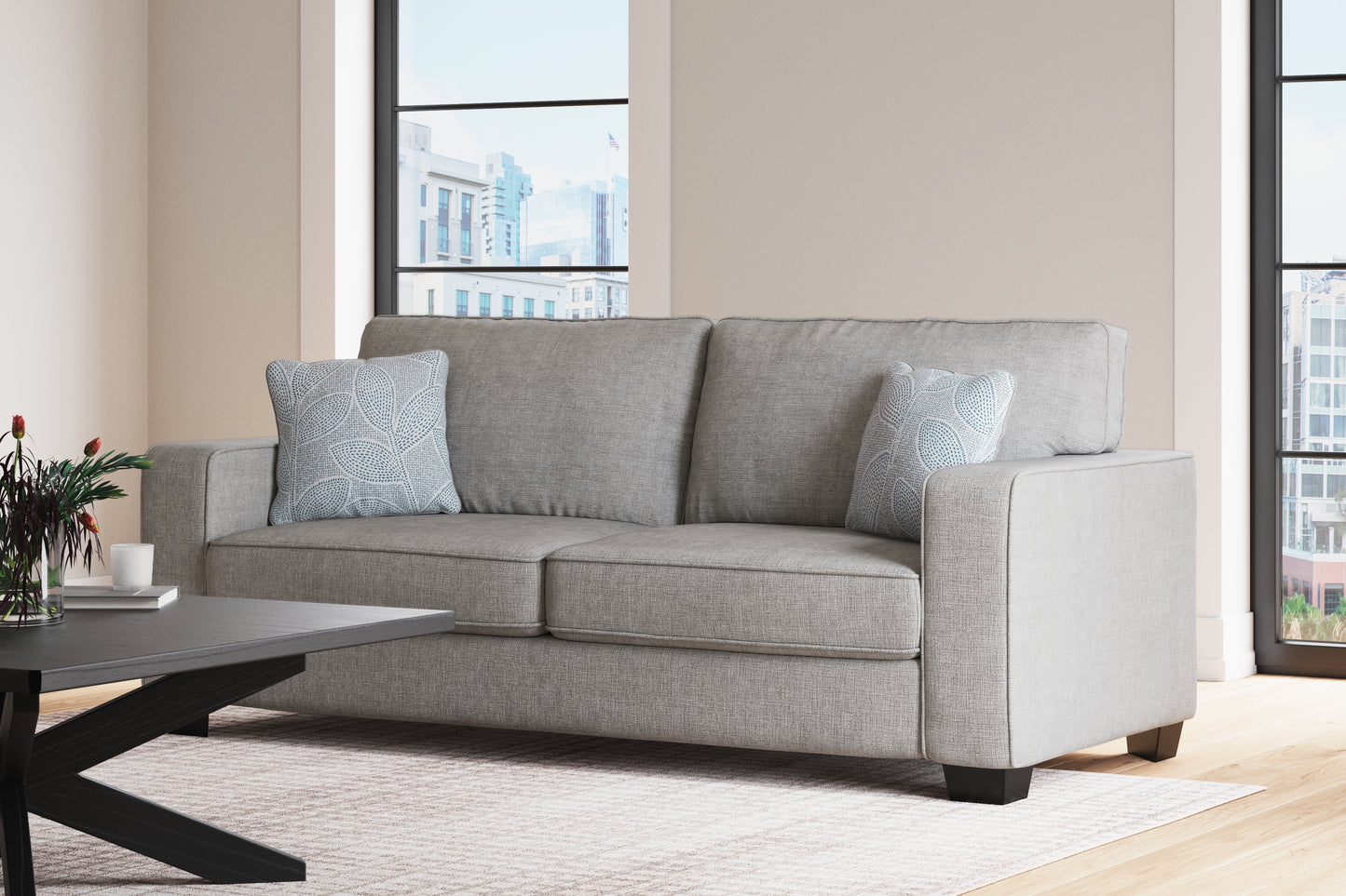 Cassel Furniture Outlet - Ashley Furniture - Altari Living Room - Sofa / Alloy - 8721438