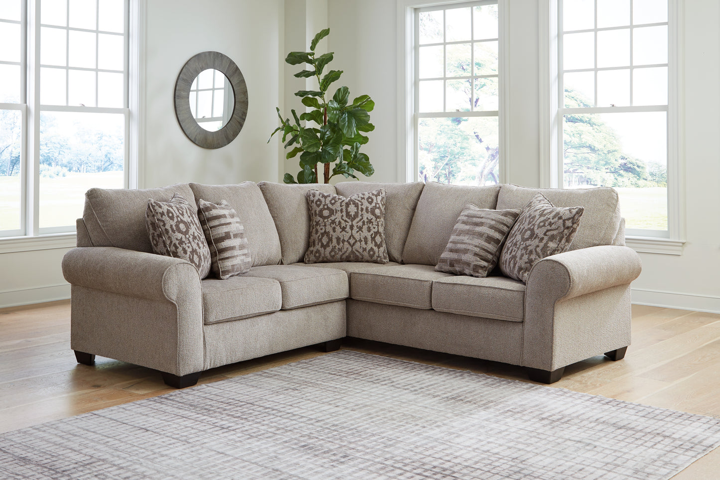 Cassel Furniture Outlet - Ashley Furniture - Claireah Sectional - RAF 2-Piece Sectional / Umber - 90603S2