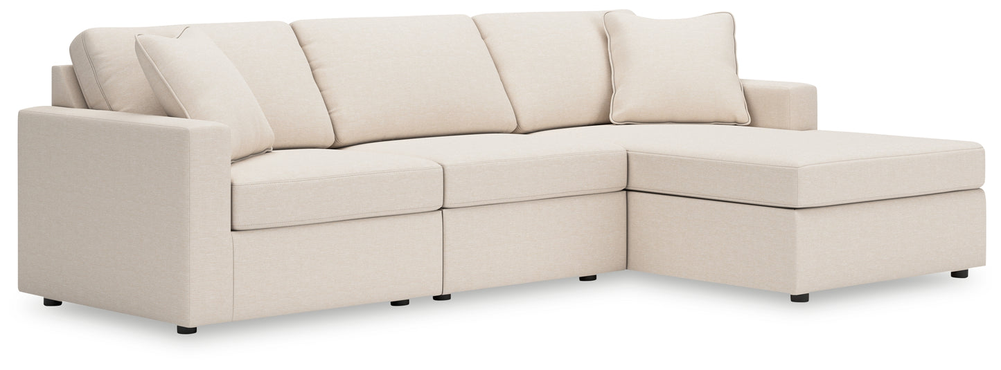 Cassel Furniture Outlet - Ashley Furniture - Modmax Sectional - RAF 3-Piece Sectional with Chaise / Oyster - 92103S18