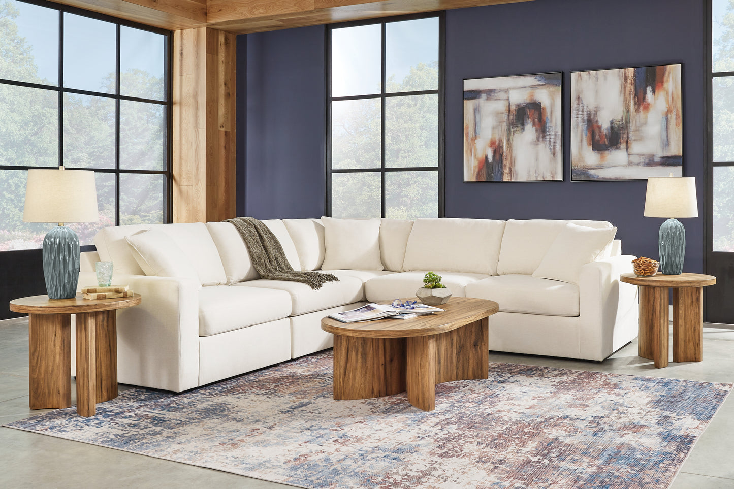 Cassel Furniture Outlet - Ashley Furniture - Modmax Sectional - RAF 5-Piece Sectional / Oyster - 92103S6
