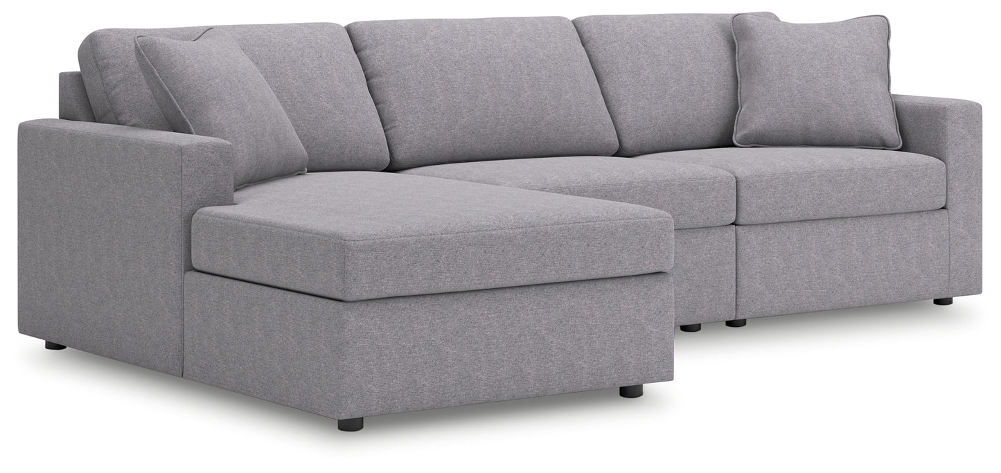 Cassel Furniture Outlet - Ashley Furniture - Modmax Sectional - RAF 3-Piece Sectional with Chaise / Granite - 92104S17