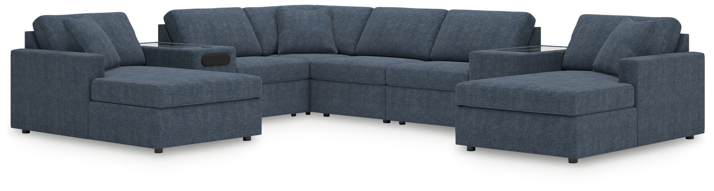 Cassel Furniture Outlet - Ashley Furniture - Modmax Sectional - RAF 8-Piece Sectional with Chaise / Ink - 92121S31