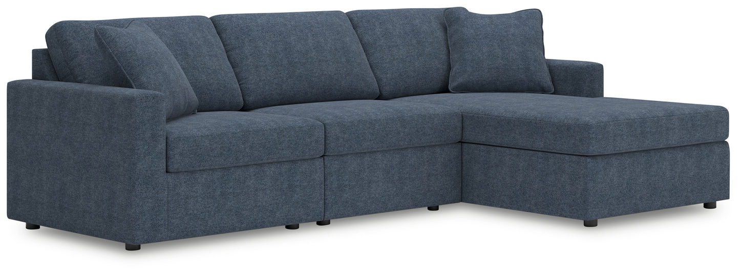 Cassel Furniture Outlet - Ashley Furniture - Modmax Sectional - RAF 3-Piece Sectional with Chaise / Ink - 92121S18