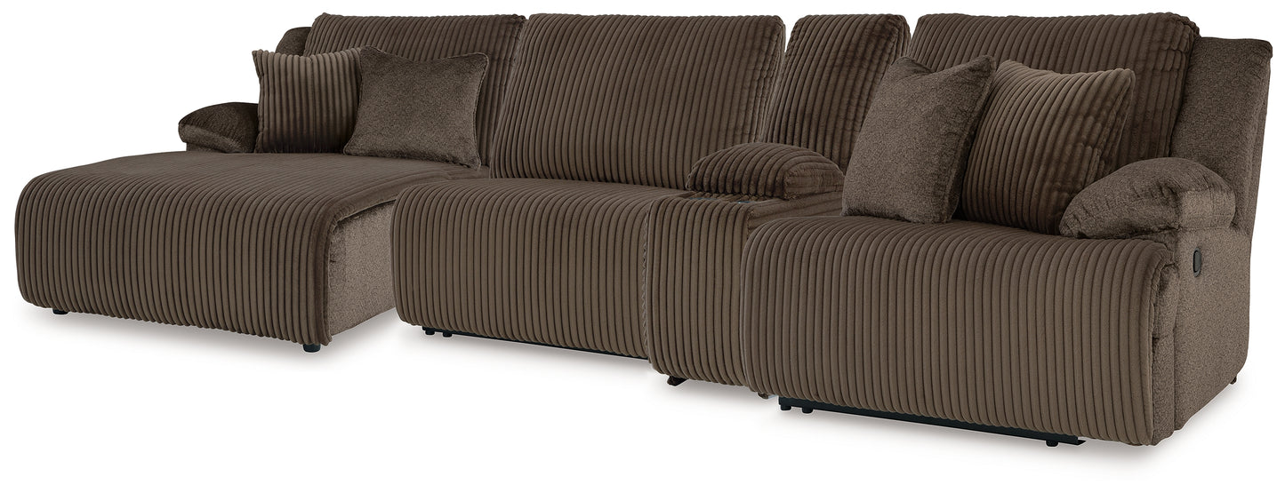 Cassel Furniture Outlet - Ashley Furniture - Top Tier Sectional - 4-Piece Reclining Sectional with Chaise / Chocolate - 92705S12