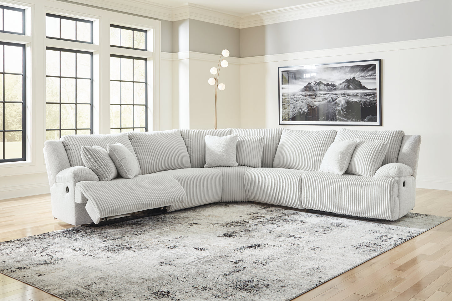 Cassel Furniture Outlet - Ashley Furniture - Top Tier Sectional - 5-Piece Reclining Sectional / Alloy - 92706S3