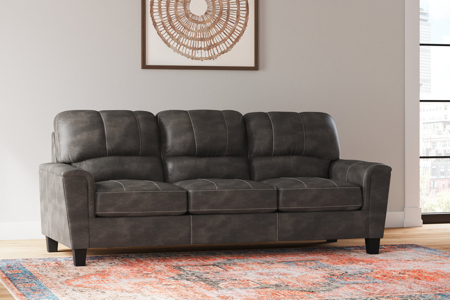 Cassel Furniture Outlet - Ashley Furniture - Navi Living Room - Sofa / Smoke - 9400238
