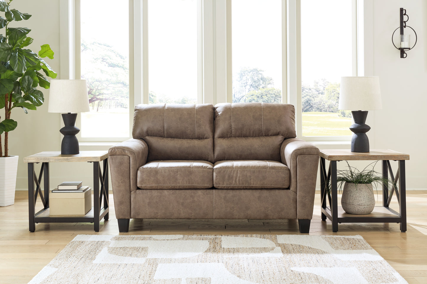Cassel Furniture Outlet - Ashley Furniture - Navi Living Room - Loveseat / Fossil - 9400435