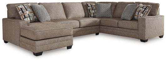 Cassel Furniture Outlet - Ashley Furniture - Cannonbrook Sectional - RAF 3-Piece Sectional with Chaise / Nutmeg - 98201S1