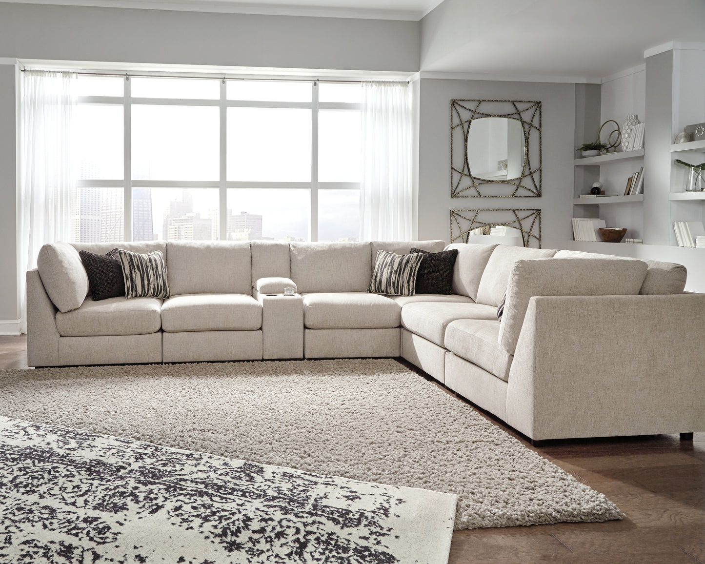 Cassel Furniture Outlet - Ashley Furniture - Kellway Sectional - 7-Piece Sectional / Bisque - 98707S5