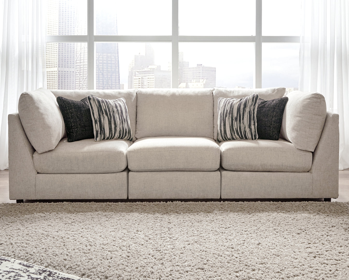 Cassel Furniture Outlet - Ashley Furniture - Kellway Sectional - 3-Piece Sectional Sofa / Bisque - 98707S6