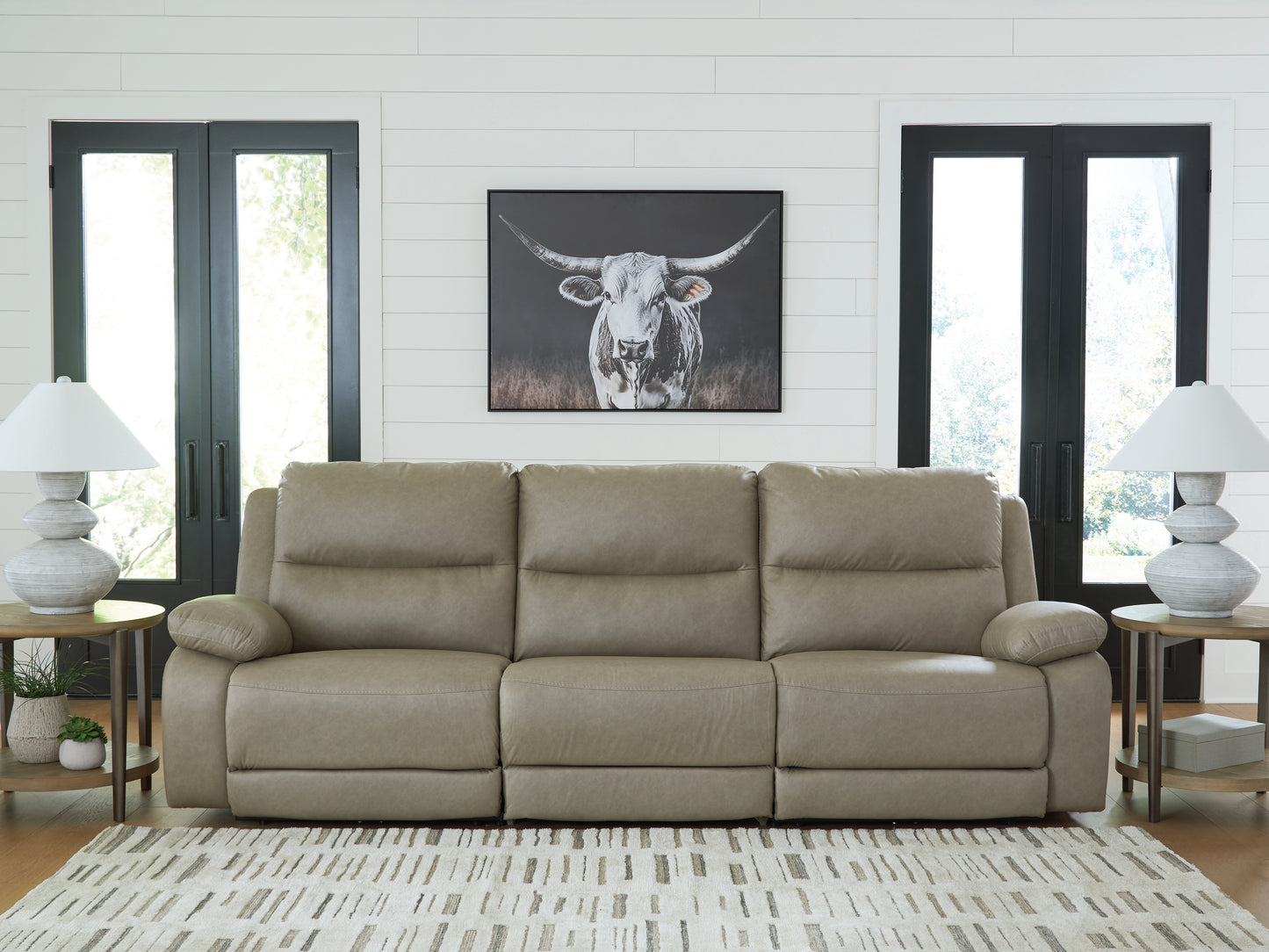 Cassel Furniture Outlet - Ashley Furniture - Narwhal Place Sectional - 5-Piece Power Reclining Sectional / Pebble - PC99201S8