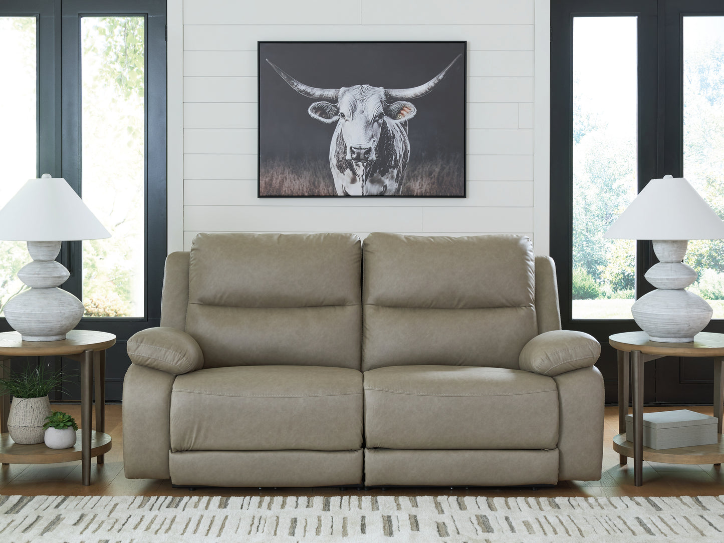 Cassel Furniture Outlet - Ashley Furniture - Narwhal Place Sectional - 2-Piece Reclining Loveseat / Pebble - PC99201S21