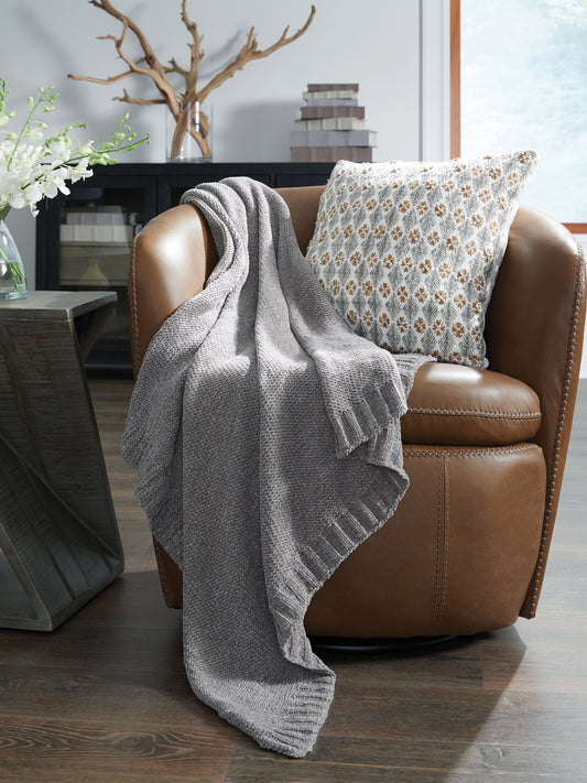 Cassel Furniture Outlet - Ashley Furniture - Anawood Throw (Set of 3) - Throw (3/CS) / Gray - A1001097