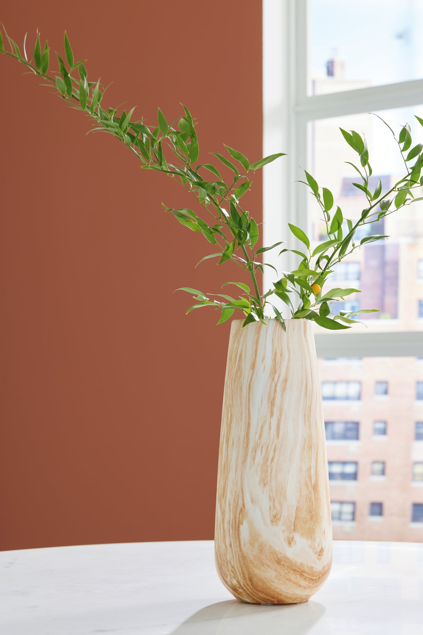 Cassel Furniture Outlet - Ashley Furniture - Cammen Vase - Vase / Tan/White - A2000647