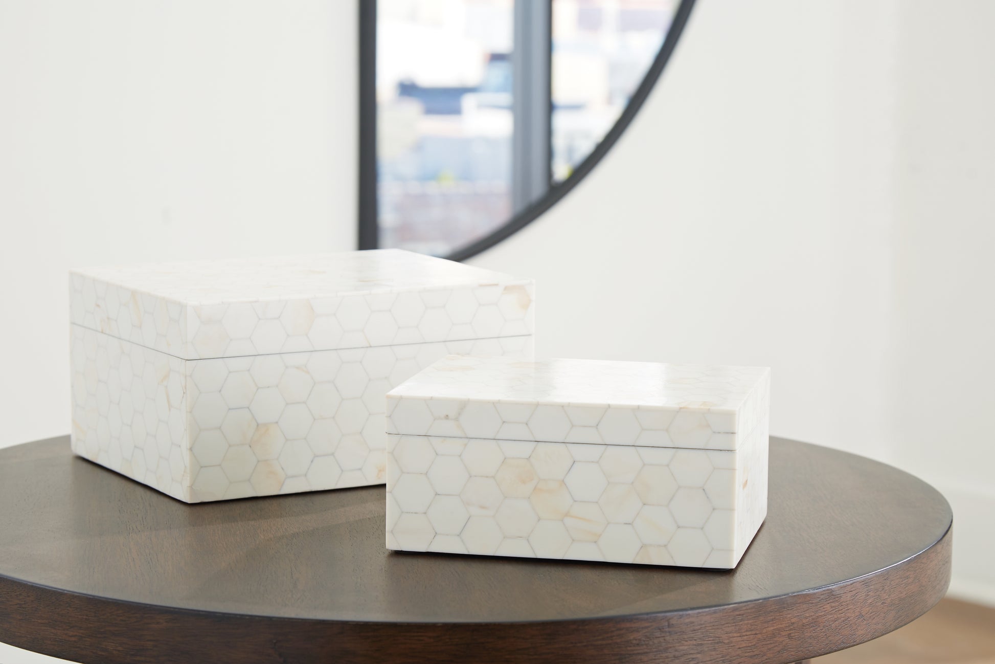Cassel Furniture Outlet - Ashley Furniture - Aldenburg Box (Set of 2) - Box Set (Set of 2) / Cream - A2000690