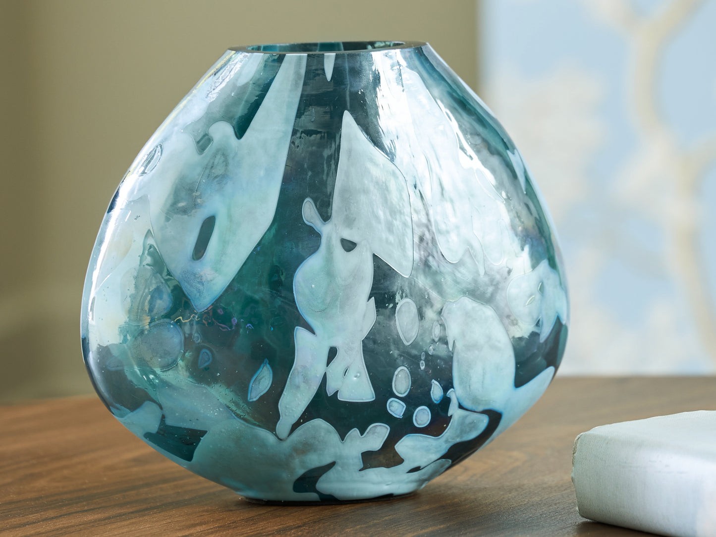 Cassel Furniture Outlet - Ashley Furniture - Cartshaw Vase - Vase / Iridescent Teal - A2000738