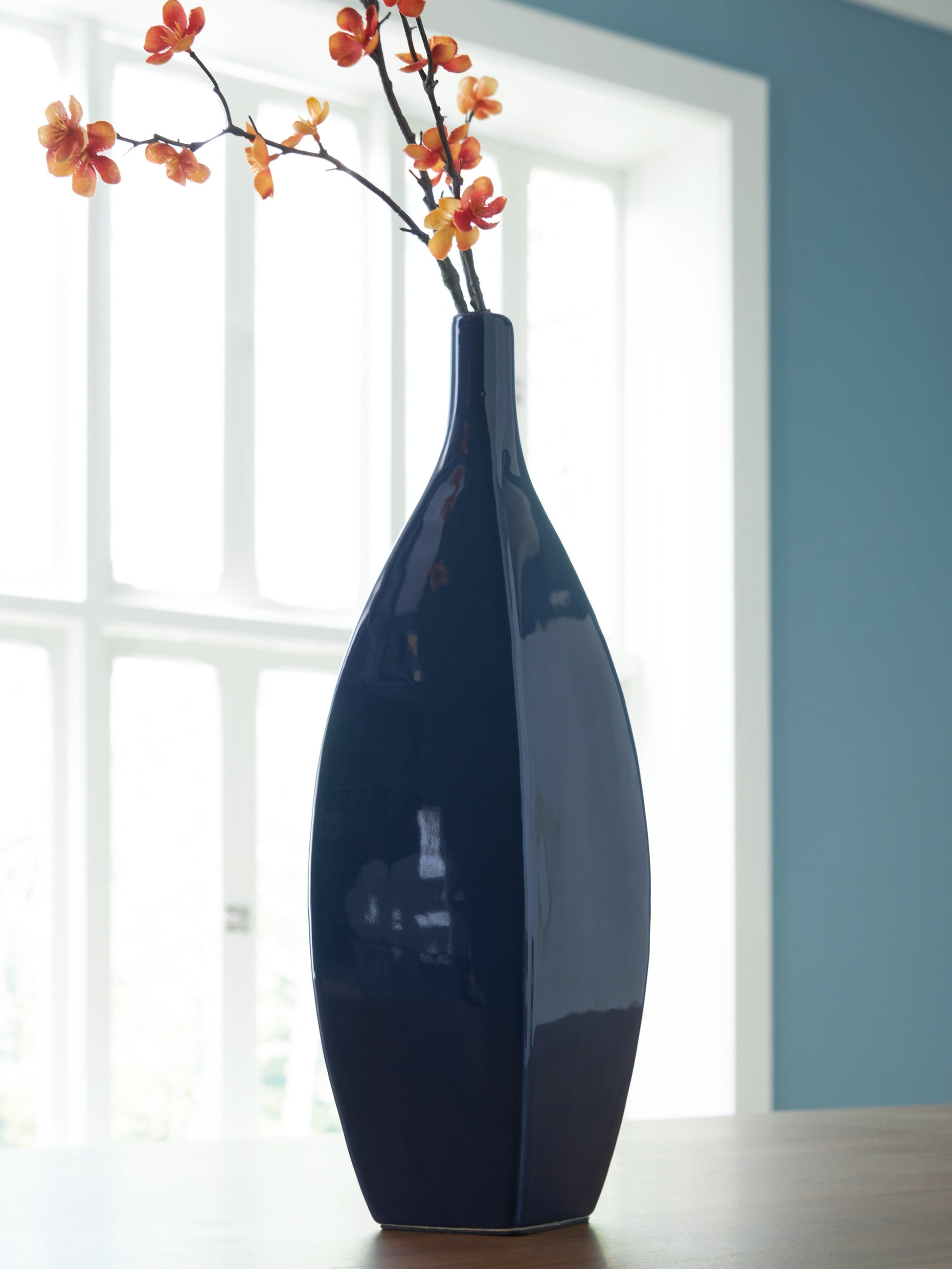 Cassel Furniture Outlet - Ashley Furniture - Abtinson Vase - Vase / Navy - A2900033