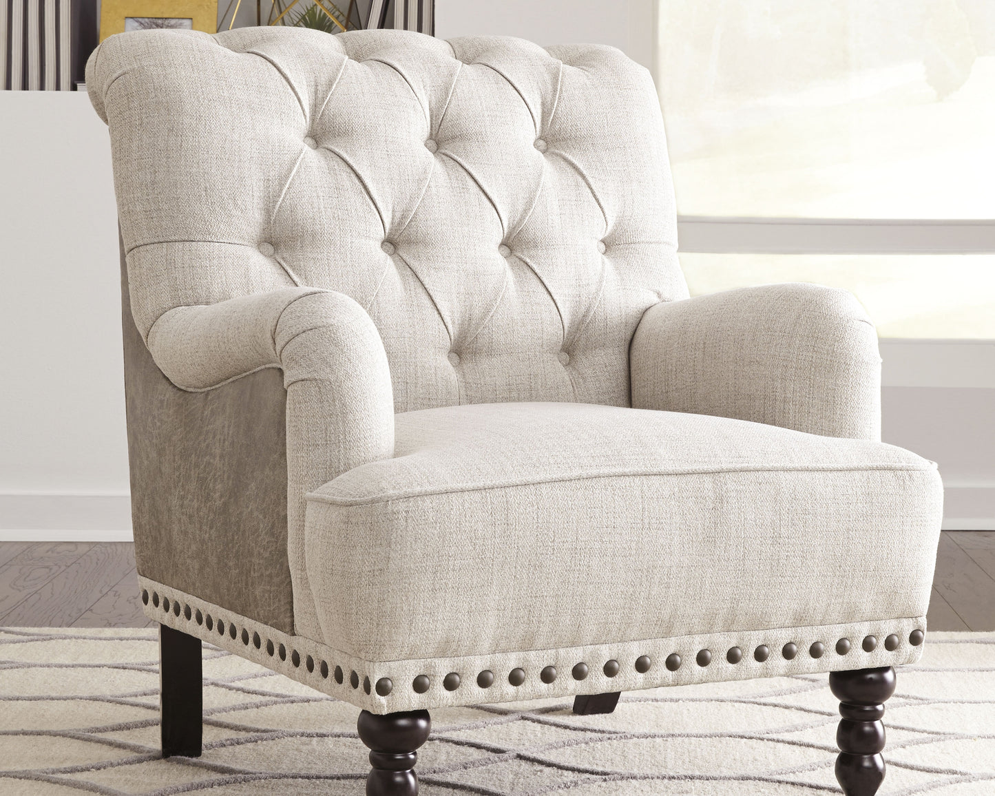 Cassel Furniture Outlet - Ashley Furniture - Tartonelle Accent Chair - Accent Chair / Ivory/Taupe - A3000053
