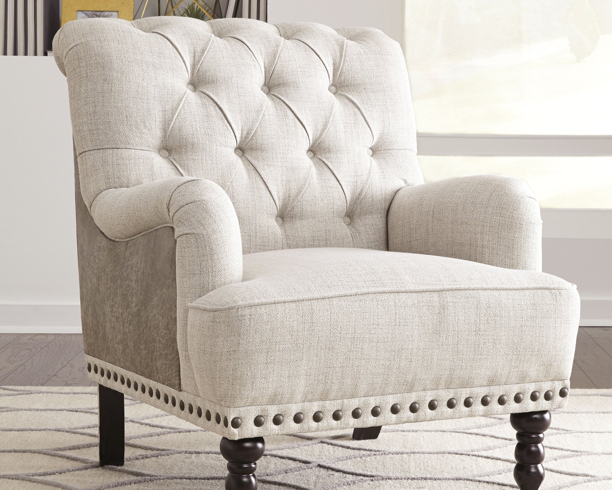 Cassel Furniture Outlet - Ashley Furniture - Tartonelle Accent Chair - Accent Chair / Ivory/Taupe - A3000053
