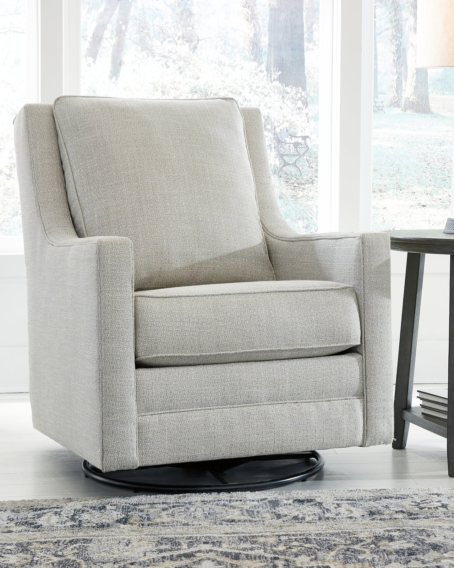 Cassel Furniture Outlet - Ashley Furniture - Kambria Swivel Glider Accent Chair - Swivel Glider Accent Chair / Fog - A3000265