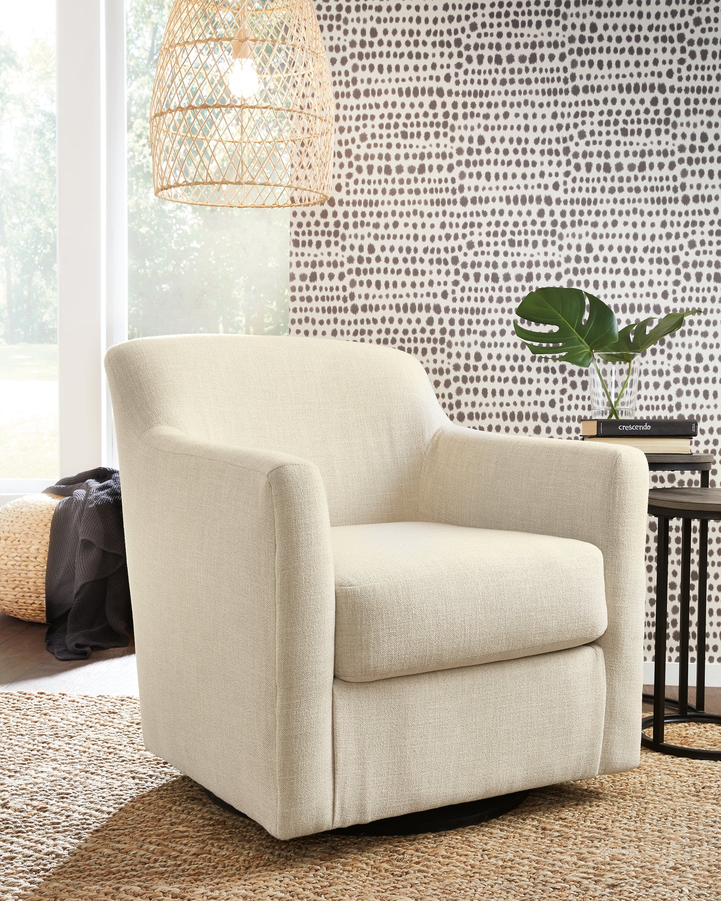Cassel Furniture Outlet - Ashley Furniture - Bradney Swivel Accent Chair - Swivel Accent Chair / Linen - A3000325