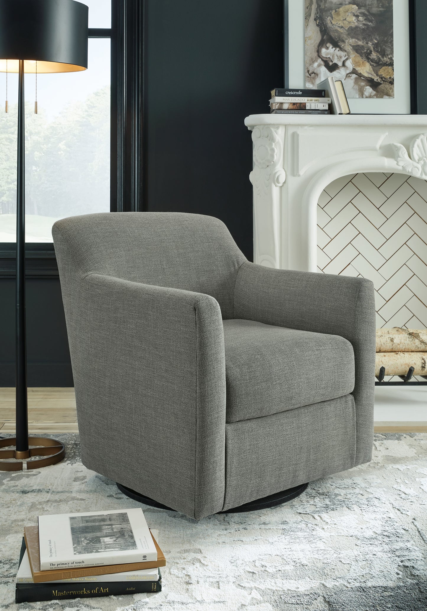 Cassel Furniture Outlet - Ashley Furniture - Bradney Swivel Accent Chair - Swivel Accent Chair / Tumbleweed - A3000323