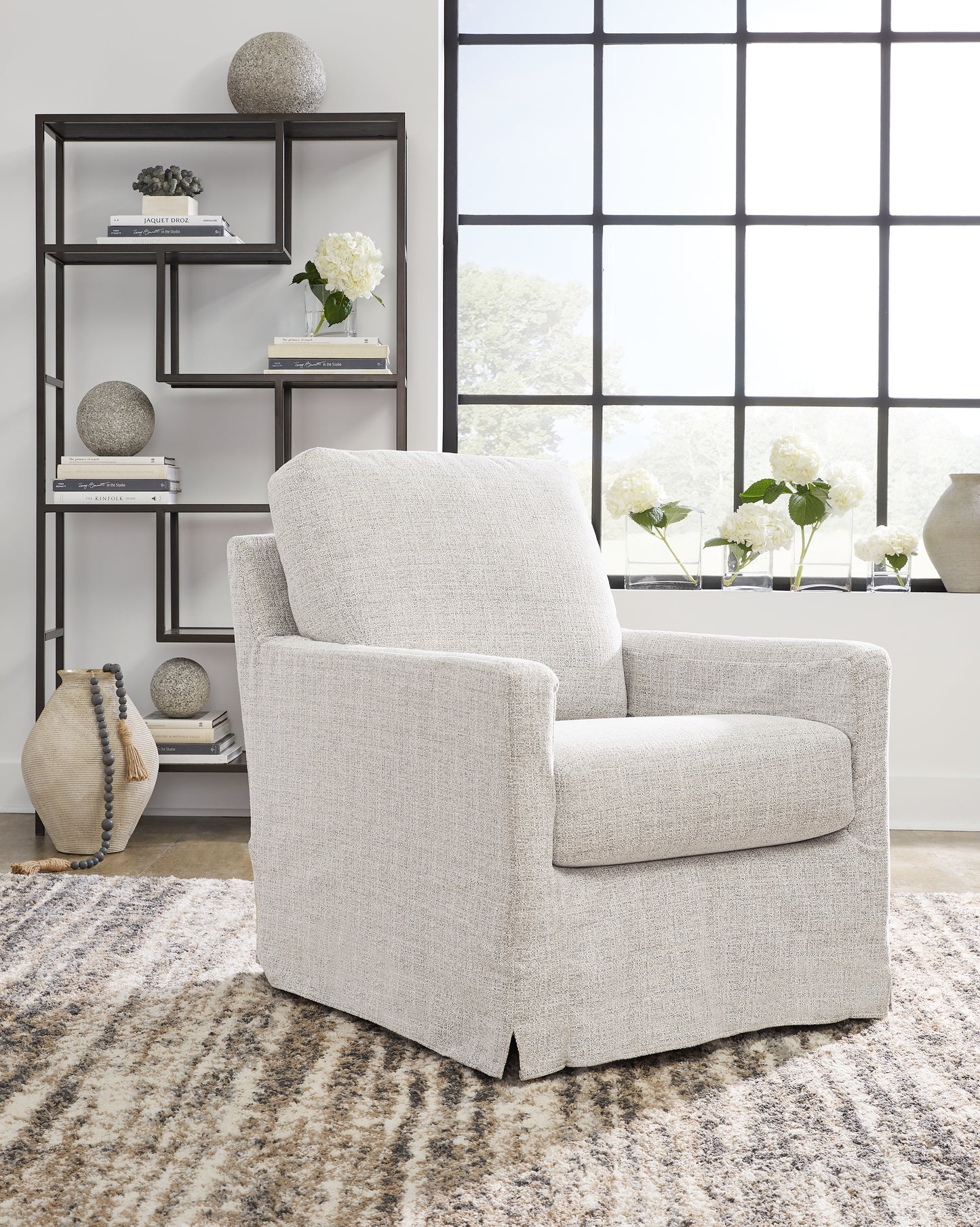 Cassel Furniture Outlet - Ashley Furniture - Nenana Next-Gen Nuvella Swivel Glider Accent Chair - Swivel Glider Accent Chair / Denim - A3000646