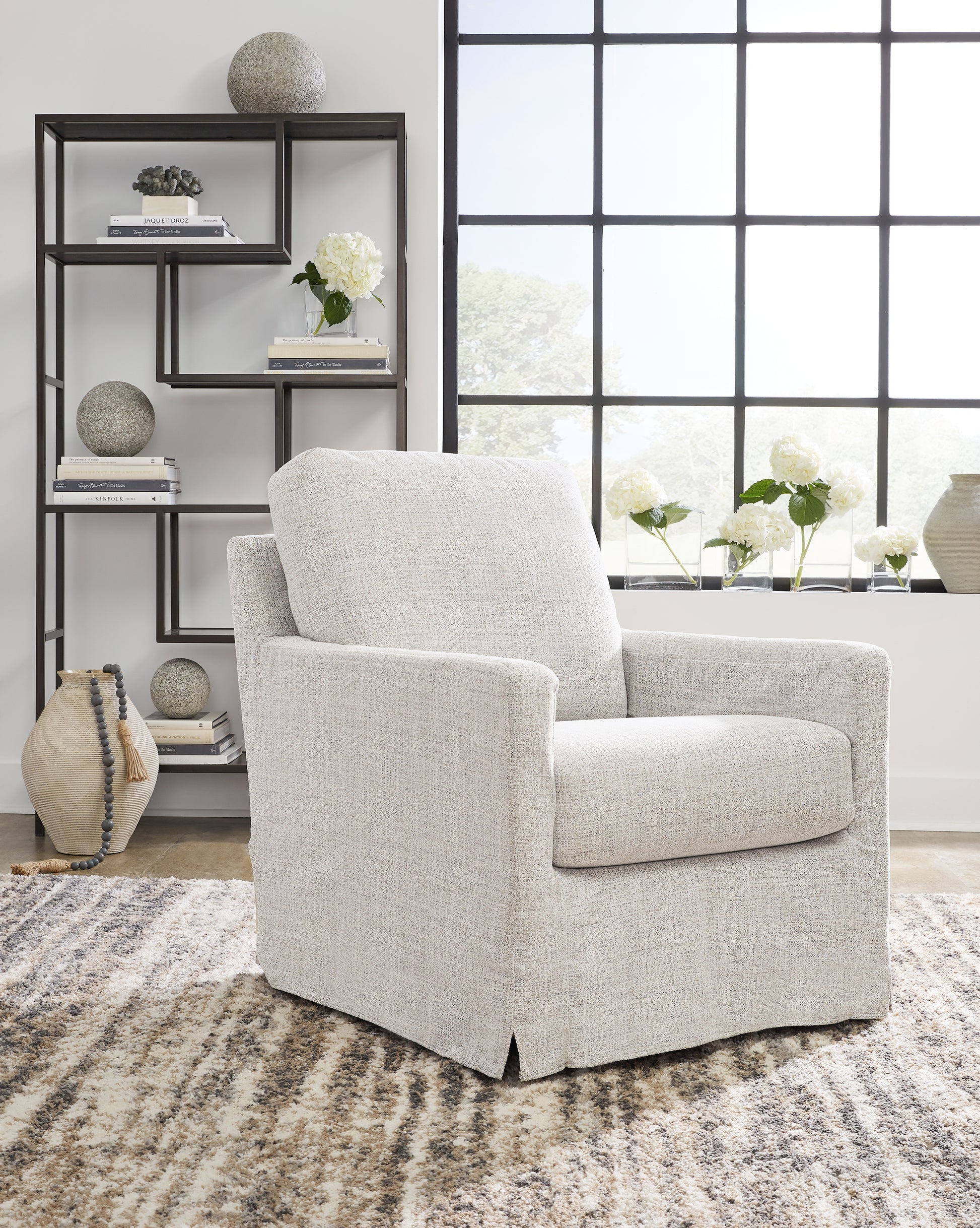 Cassel Furniture Outlet - Ashley Furniture - Nenana Next-Gen Nuvella Swivel Glider Accent Chair - Swivel Glider Accent Chair / Denim - A3000646