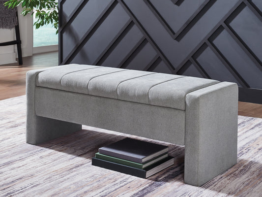 Cassel Furniture Outlet - Ashley Furniture - Akselman Storage Bench - Storage Bench / Gray / 50"W x 19"D x 19"H - A3000744