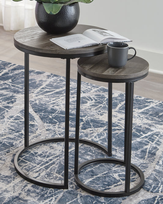 Cassel Furniture Outlet - Ashley Furniture - Briarsboro Accent Table (Set of 2) - Accent Table Set (Set of 2) / Black/Gray - A4000231